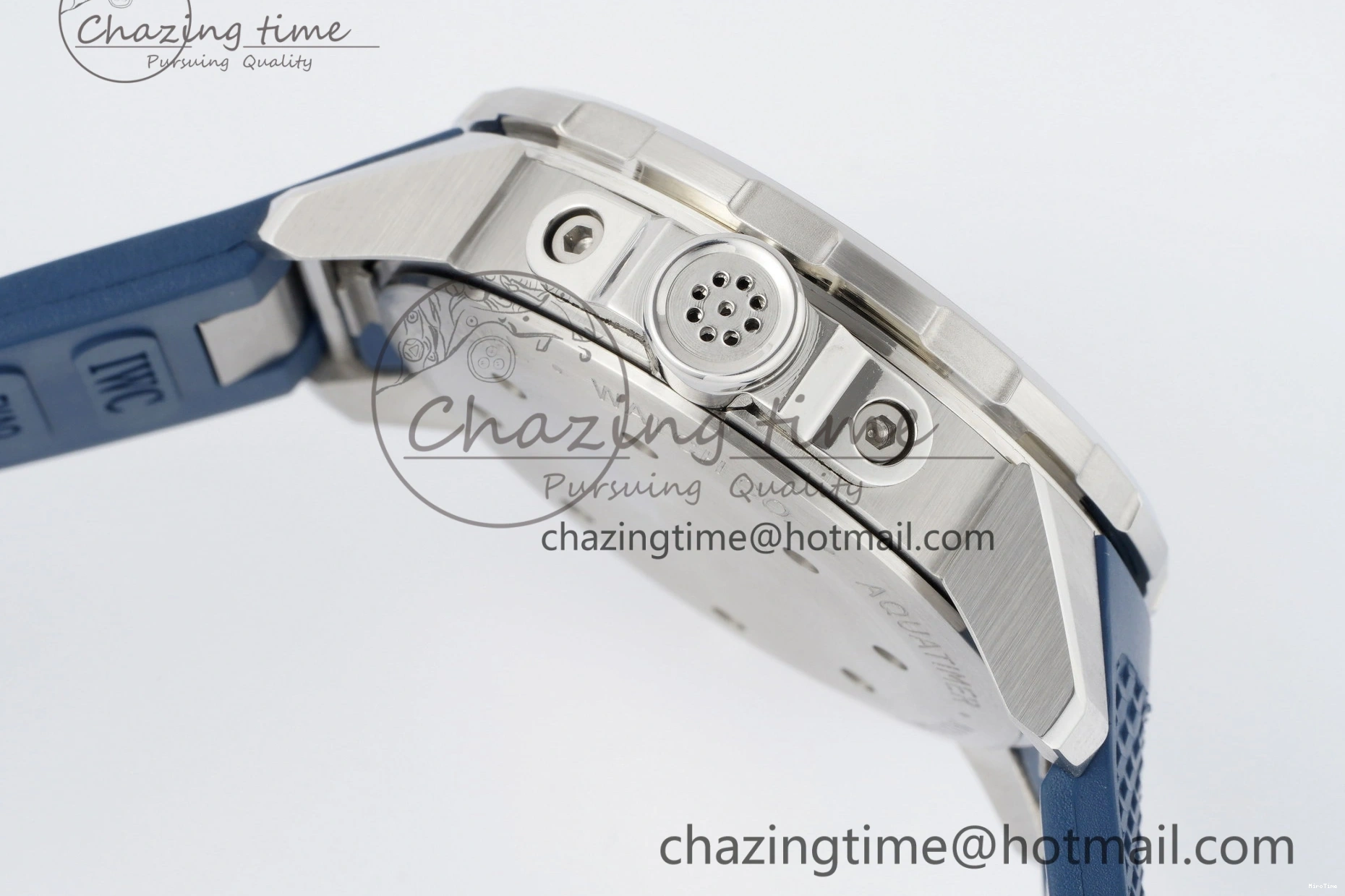 MIROTIME 0416 WellDesigned Aquatimer Automatic SS RSF 1:1 Best Edition Blue Dial on Blue Rubber Strap A 7057